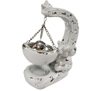 Silver Gray Baby Elephant Oil Burner Warmer Tealight Incense Warmer NEW!!